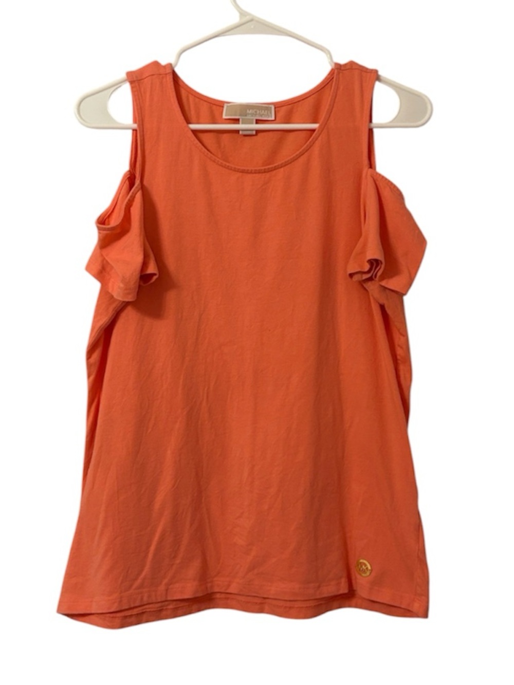Michael Kors Peach Cold Shoulder Blouse